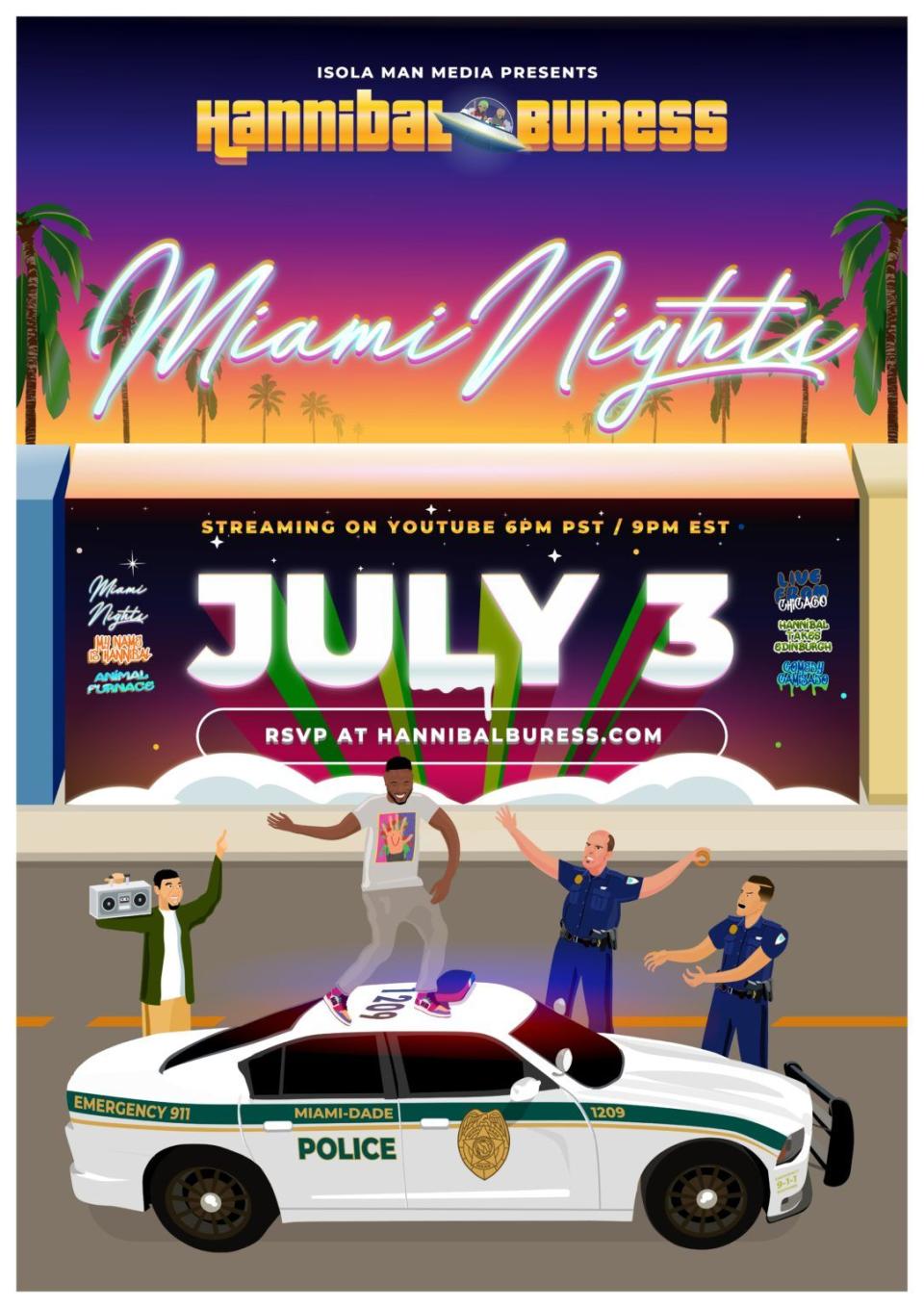 hannibal buress miami nights comeday special poster