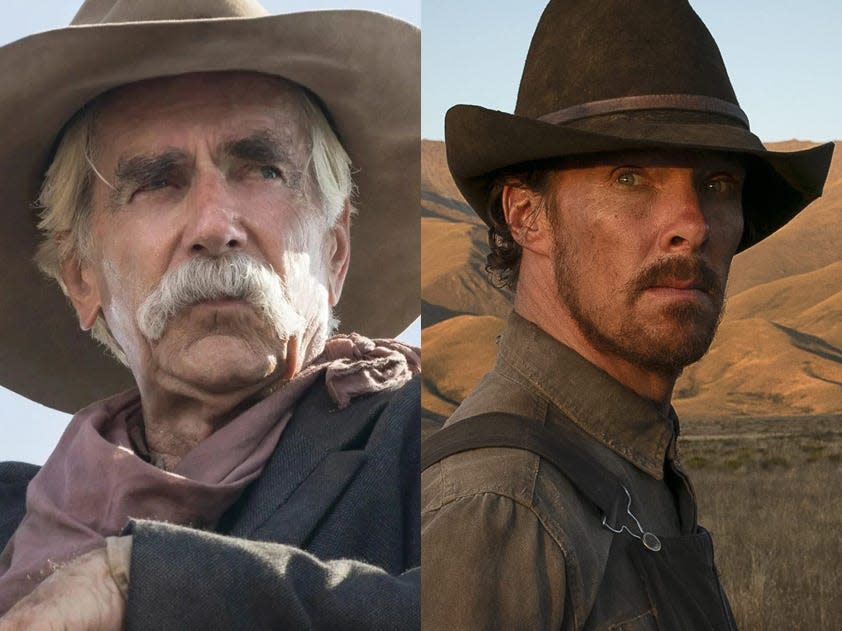 Sam Elliott and Benedict Cumberbatch side-by-side