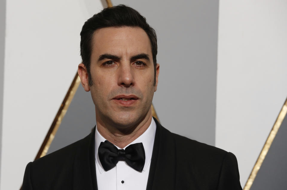 Presenter Sacha Baron Cohen arrives at the 88th Academy Awards in Hollywood, California February 28, 2016.  REUTERS/Adrees Latif