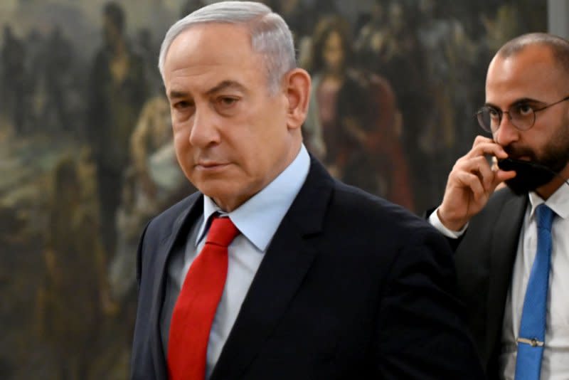Israeli Prime Minister Benjamin Netanyahu in the Knesset -- the parliament -- in Jerusalem in March. On Friday, Netanyahu said Israel “will never accept any attempt by the ICC to undermine its inherent right of self-defense." Photo by Debbie Hill/ UPI