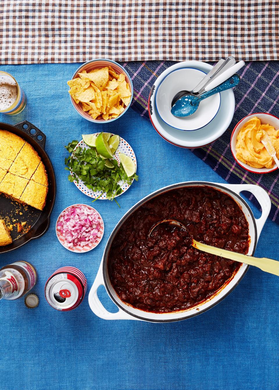 Eyes on that chili? Get the full Super Bowl menu here.