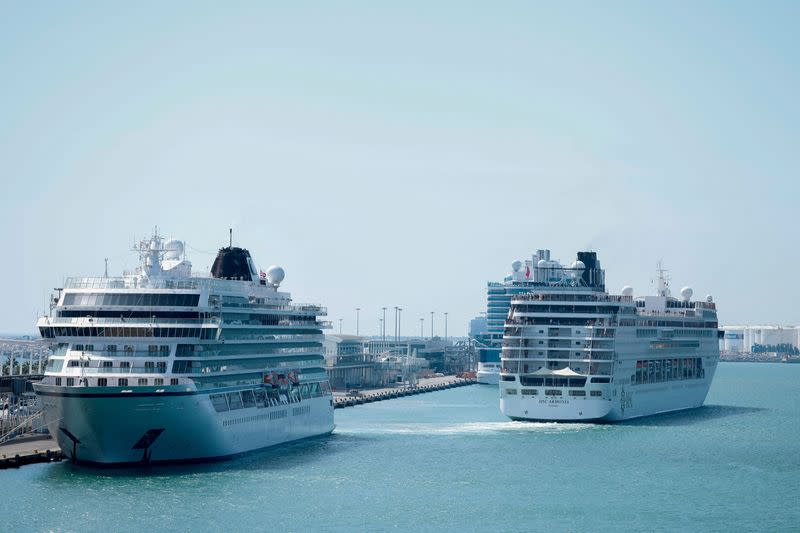 FILE PHOTO: MSC Armonia cruise ship leaves Barcelona's Port