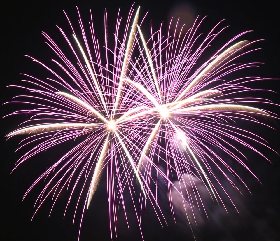 The annual July 4th fireworks display over the Genesee River in downtown Rochester Saturday, July 4, 2015.