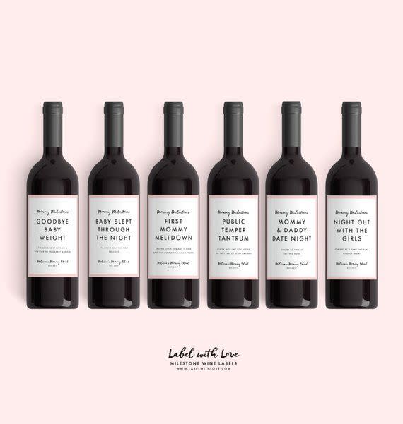 New Mom Gift Wine Labels