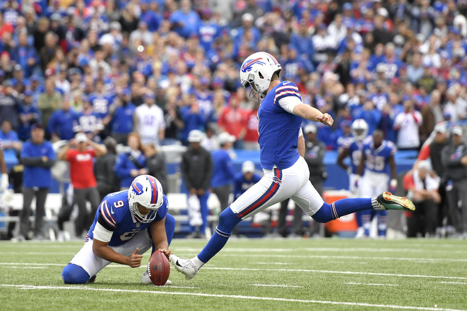 Veteran NFL kicker Stephen Hausckha is on the job market. (AP/Adrian Kraus)