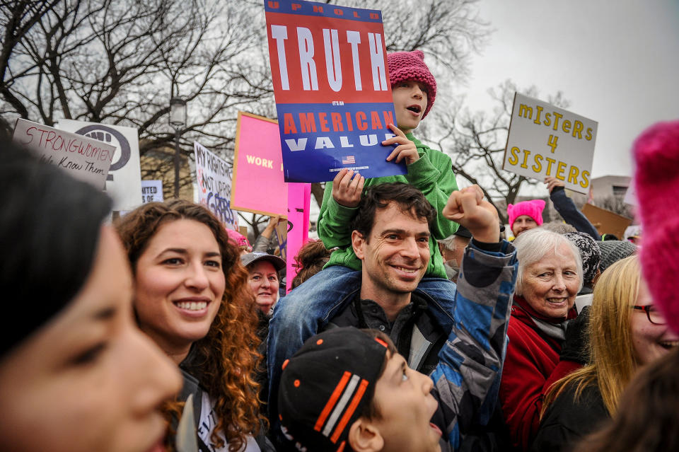 <p>Thousands of demonstrators gather in the Nation’s Capital for the Women’s March on Washington to protest the policies of President Donald Trump. January 21, 2017. (Photo: Mary F. Calvert for Yahoo News) </p>