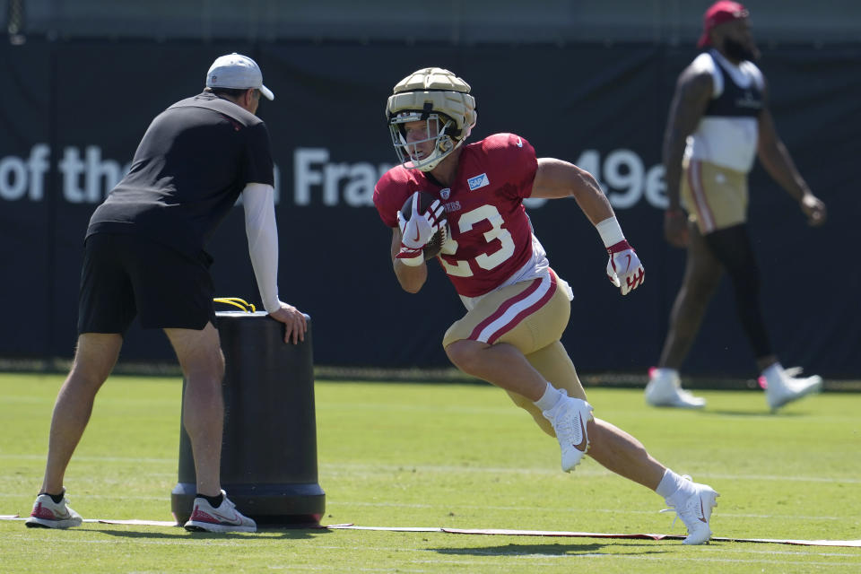 Christian McCaffrey could be in line for a big season with the San Francisco 49ers. (AP Photo/Jeff Chiu)