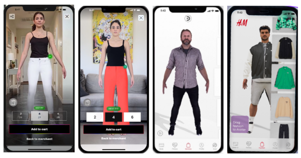 H&M's virtual dressing room is a bit better, but only offers one rigid pose (H&M)