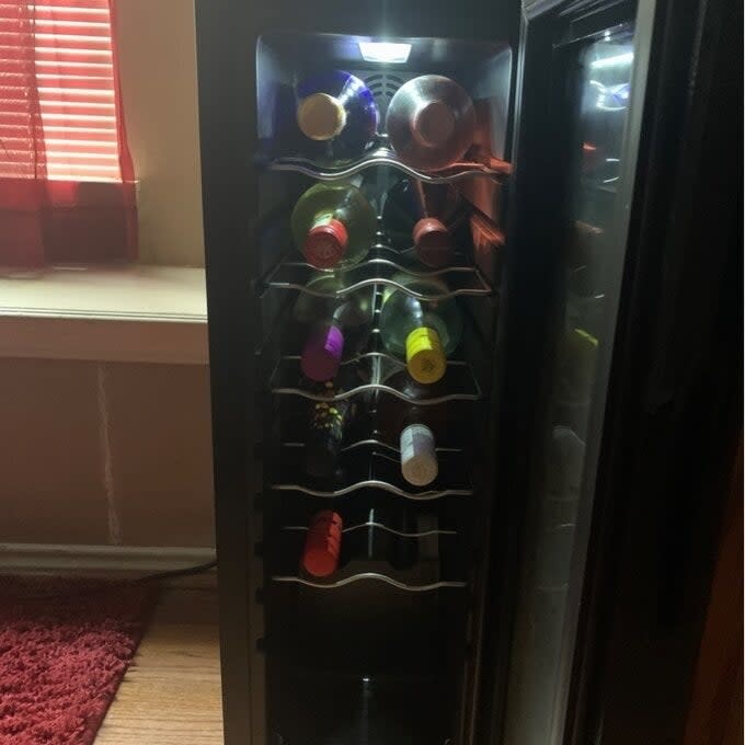 reviewer image of the wine fridge