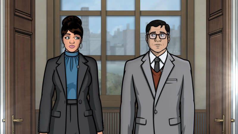 Aisha Tyler and Chris Parnell play the characters of Lana and Cyril on "Archer." Image courtesy of FX