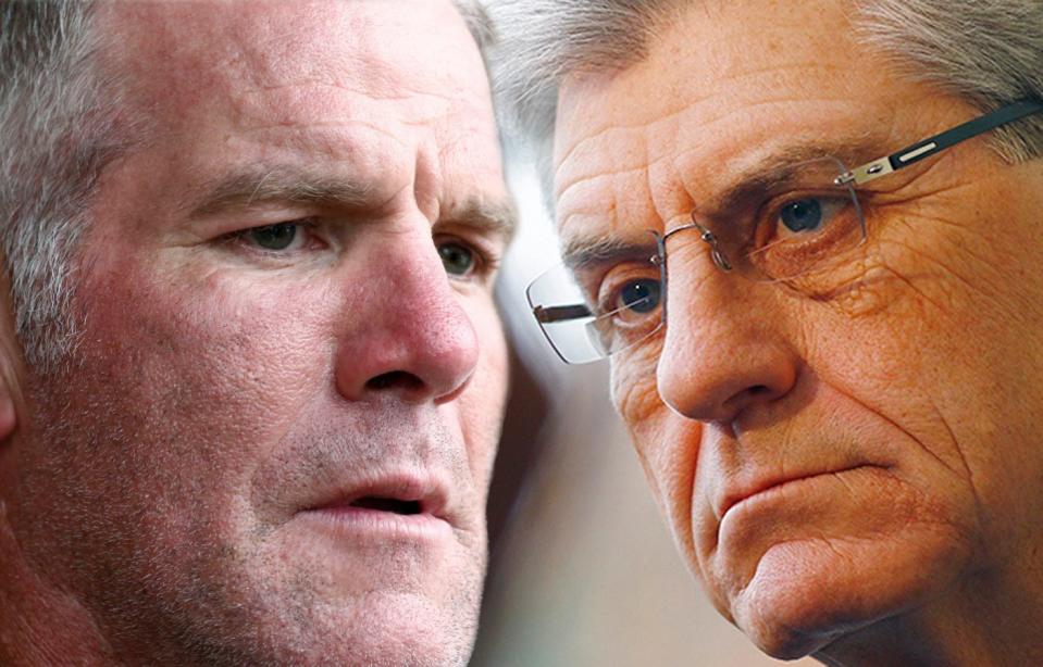 Brett Favre (left) and former Gov. Phil Bryant