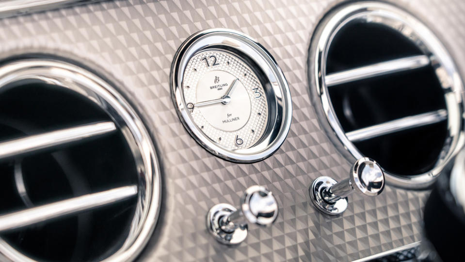 The diamond motif continues on the dash. - Credit: Photo: Courtesy of Bentley Motors Limited.