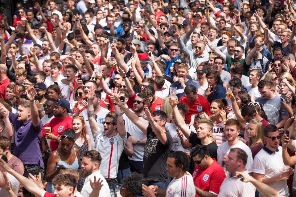 Huge crowds gathered at Croydon Box Park (EPA)