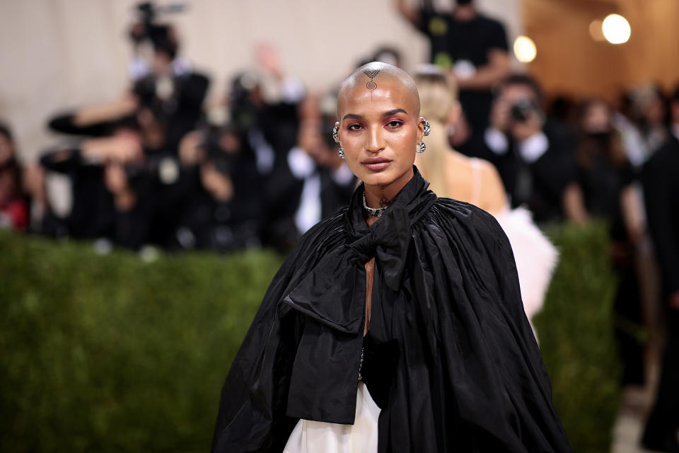 Image: Indya Moore, The 2021 Met Gala Celebrating In America: A Lexicon Of Fashion - Arrivals (Dimitrios Kambouris / Getty Images for The Met Museum/Vogue)