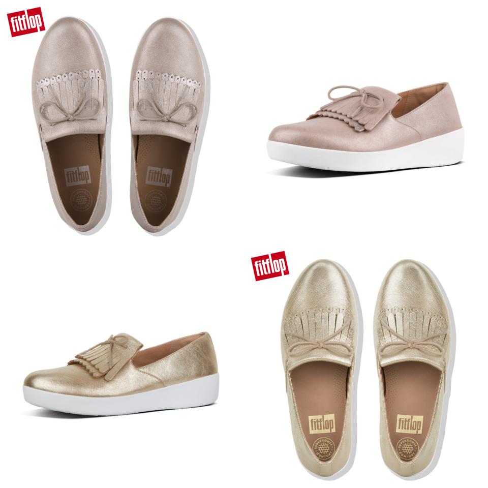 FitFlop SUPERSKATE FRINGE LEATHER樂福鞋(兩色) 以舒適好穿聞名，這款雙層流蘇樂福鞋，可愛的流蘇裝飾於柔軟皮革鞋面