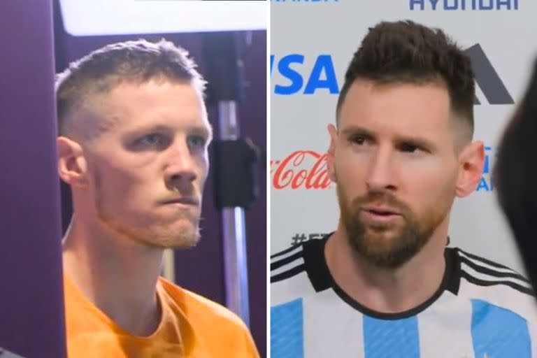 “¿Qué mirás, bobo?”: la FIFA divulgó imágenes inéditas del cruce entre Messi y Weghorst.