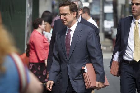 Attorney Carmine Boccuzzi, lead lawyer representing Argentina in its ongoing debt talks, arrives at federal court for a hearing in New York August 1, 2014. REUTERS/Carlo Allegri