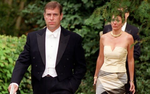 Prince Andrew & Ghislaine Maxwell - Credit: Stewart Mark