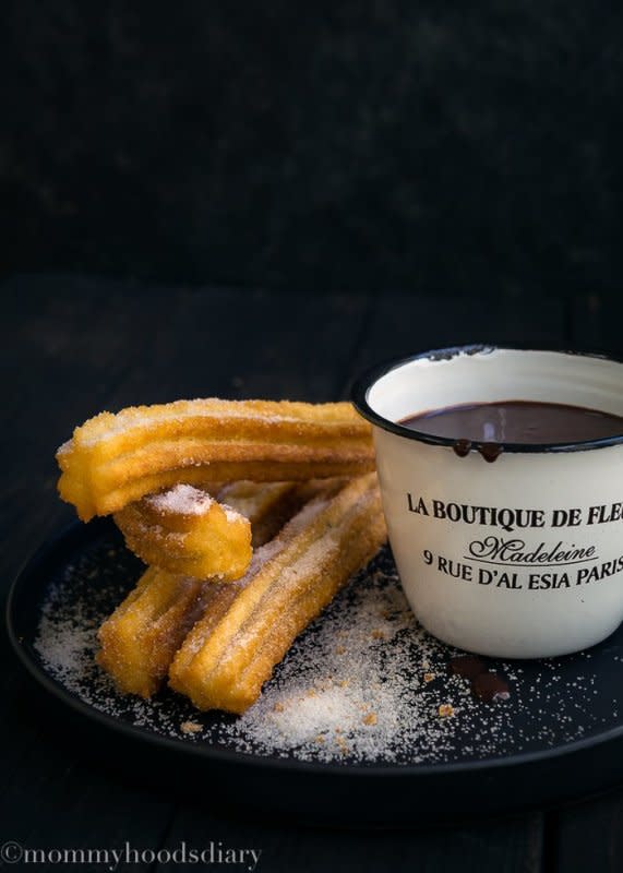 <p>Mommy's Home Cooking</p><p>These eggless churros are one of the easiest desserts to make at home.</p><p><strong>Get the recipe: <a href="https://mommyshomecooking.com/easy-homemade-churros/" rel="nofollow noopener" target="_blank" data-ylk="slk:Easy Churros;elm:context_link;itc:0;sec:content-canvas" class="link ">Easy Churros</a></strong></p>