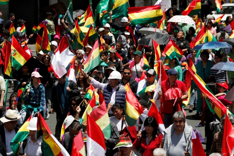 Protest against Bolivia's President Evo Morales in La Paz