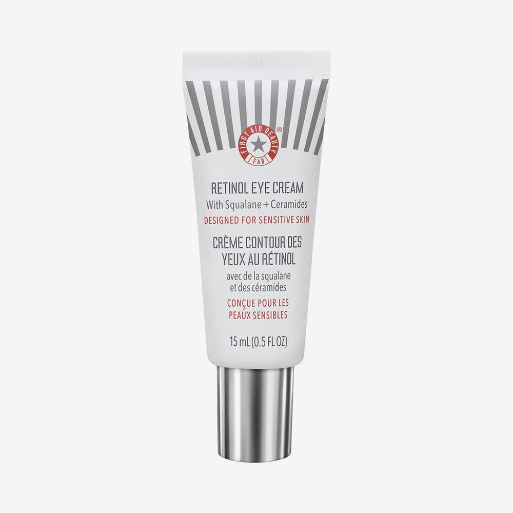 <p><a href="https://go.redirectingat.com?id=74968X1596630&url=https%3A%2F%2Fwww.sephora.com%2Fproduct%2Ffirst-aid-beauty-retinol-eye-cream-with-squalane-ceramides-P509428&sref=https%3A%2F%2Fwww.elle.com%2Fbeauty%2Fmakeup-skin-care%2Fg60582581%2Fbest-eye-creams-for-sensitive-skin%2F" rel="nofollow noopener" target="_blank" data-ylk="slk:Shop Now;elm:context_link;itc:0;sec:content-canvas" class="link rapid-noclick-resp">Shop Now</a></p><p>Retinol Eye Cream </p><p>sephora.com</p><p>$44.00</p>