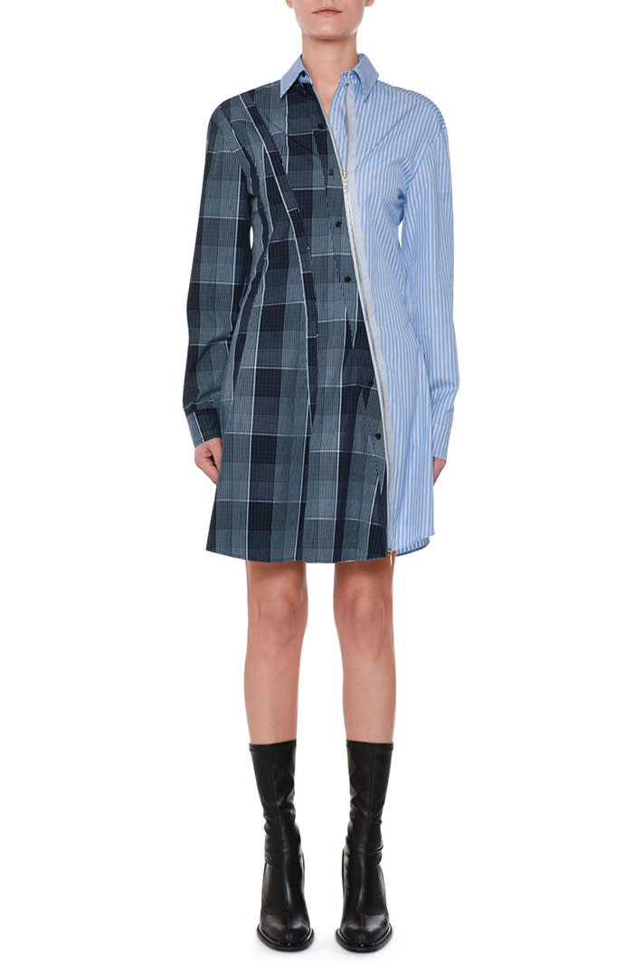 For days when you're torn between your plaid and pinstripe go-tos. <em>Stella McCartney asymmetric oxford Flippy dress, $1,240 at <a href="https://www.neimanmarcus.com/p/stella-mccartney-asymmetric-zip-plaid-striped-mixed-print-oxford-flippy-dress-prod210130122" rel="nofollow noopener" target="_blank" data-ylk="slk:Neiman Marcus;elm:context_link;itc:0;sec:content-canvas" class="link ">Neiman Marcus</a></em>