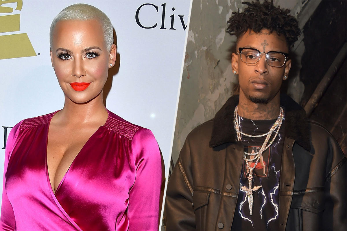 Amber Rose and rapper 21 Savage ignore one another at Coachella