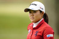 Nasa Hataoka, of Japan, walks to the 11th fairway during the final round at the KPMG Women's PGA Championship golf tournament at the Aronimink Golf Club, Sunday, Oct. 11, 2020, in Newtown Square, Pa. (AP Photo/Chris Szagola)