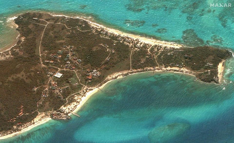 The state of St. Vincent and the Grenadine’s Petit St Vincent island after Hurricane Beryl ripped through on July 2 2024 (Satellite image ©2024 Maxar Technologies)