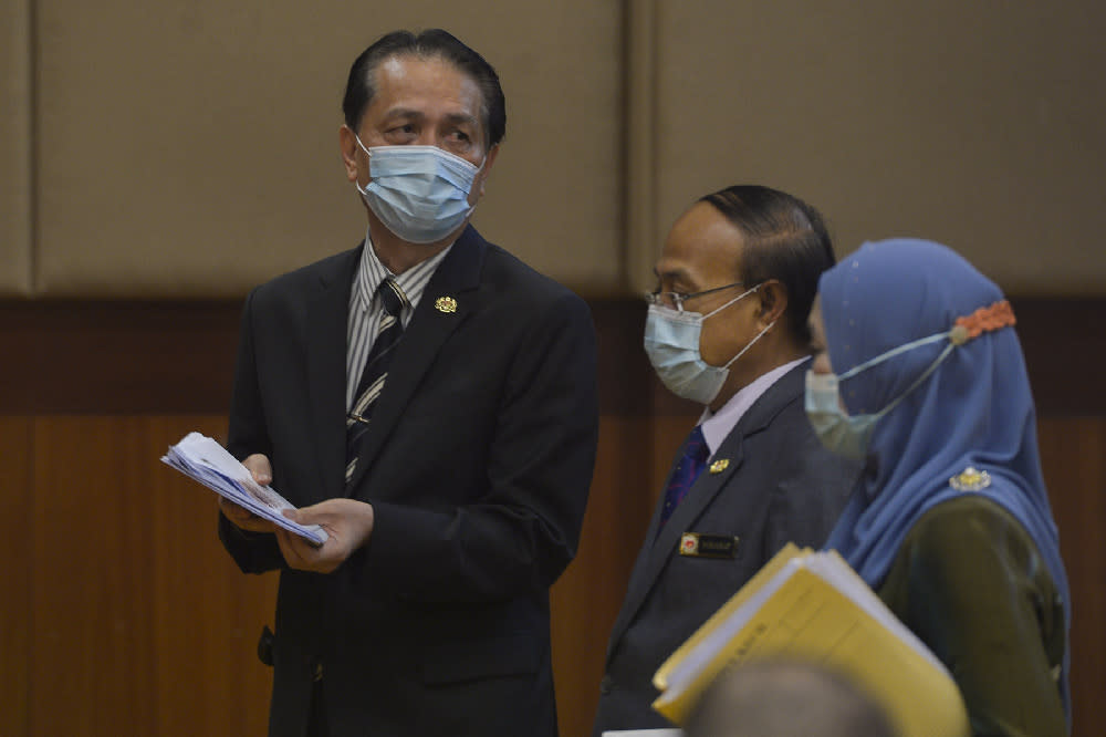 Health director-general Tan Sri Dr Noor Hisham Abdullah speaks during a press conference in Putrajaya on October 22, 2020. — Picture by Miera Zulyana