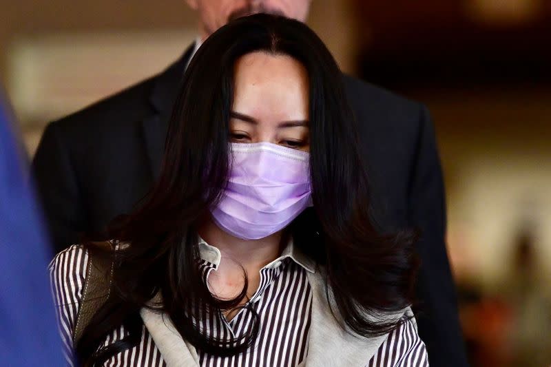 Huawei Technologies Chief Financial Officer Meng Wanzhou leaves a court hearing in Vancouver