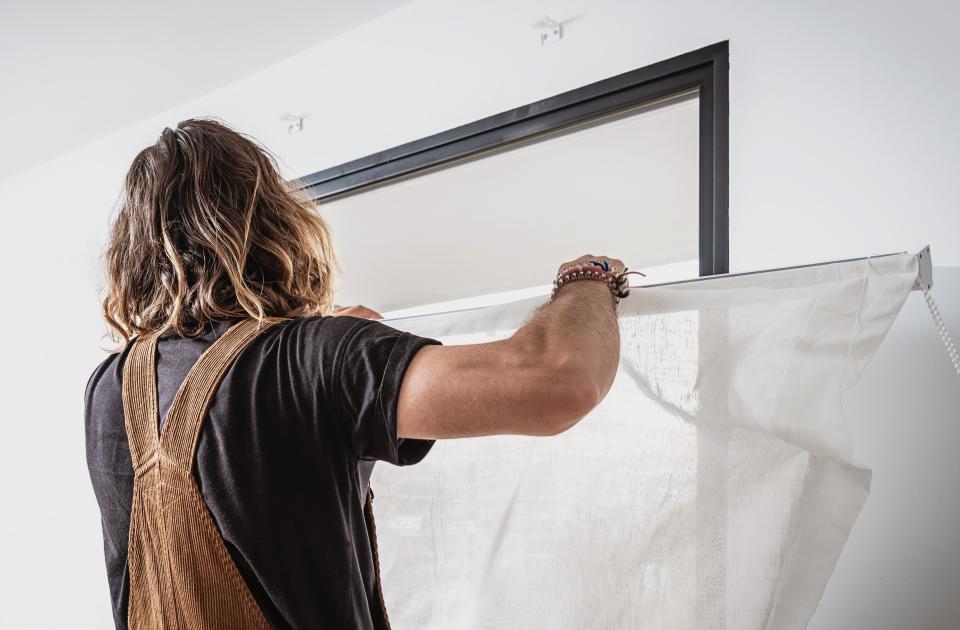 Make sure you have a level on hand, or your window treatment could turn out crooked.