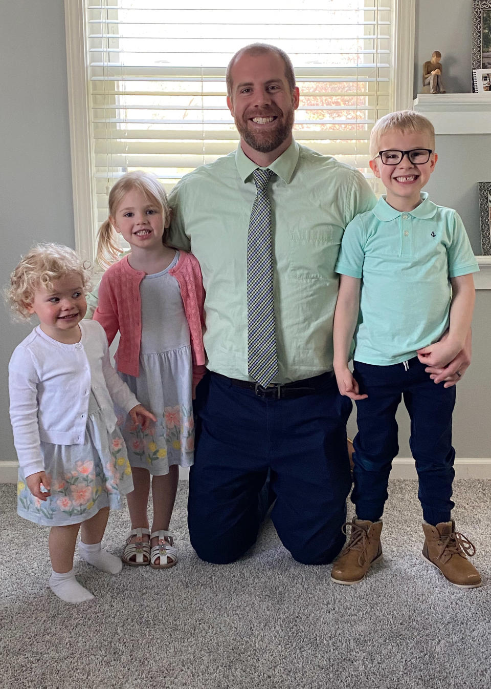 Jason Seaman, pictured with his three children on Easter, 2022. (Courtesy Jason Seaman)