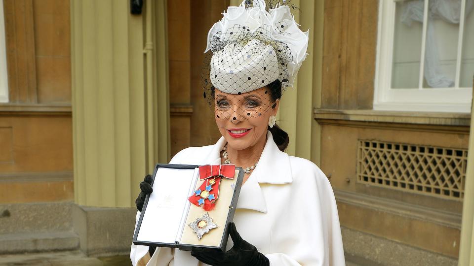 Joan Collins was made a Dame in 2015