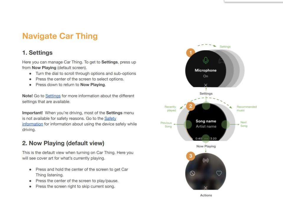 Spotify Navigate Car Thing