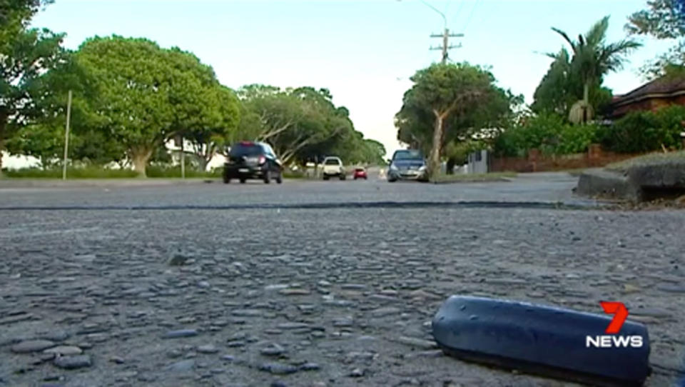 The 47-year-old was hit first by a westbound Toyota Corolla, flung across the road where she was then hit by a car going the other way. Source: 7 News