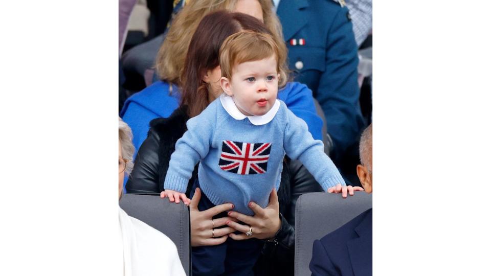 August Brooksbank being held by mum Princess Eugenie