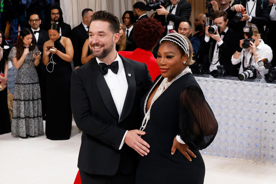 Serena Williams and Alexis Ohanian at the 2023 MET Gala on May 01, 2023 in NYC. (Taylor Hill / Getty Images)