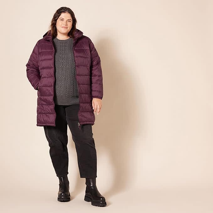 someone modelling the amazon puffer jacket