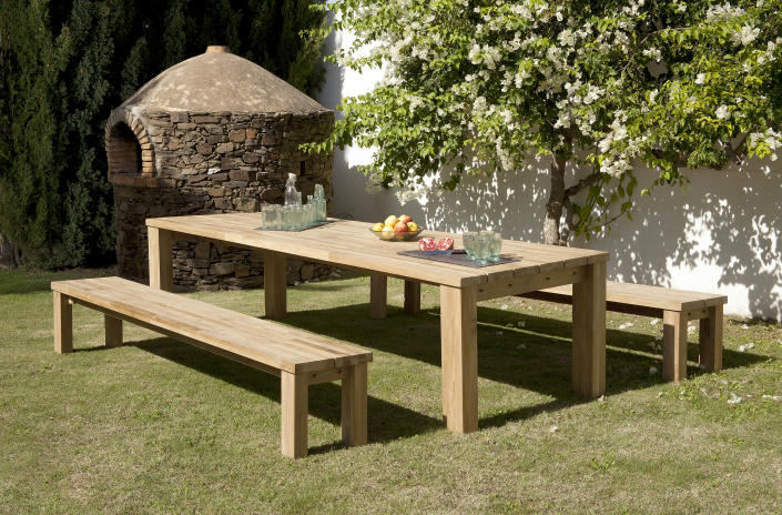 <p> &apos;Invest in stylish new garden furniture and you&apos;ll want to stay outdoors year-round,&apos; advises Sarah Squire of Squire&apos;s Garden Centres. &apos;Garden furniture made from weave or metal is very low maintenance as it can be left outside all year.&apos; </p> <p> Keep an eye out for teak outdoor furniture too. There are plenty of low maintenance and weatherproof varieties available, and it has a beautiful, pared-back finish. </p> <p> &apos;It&apos;s well known that teak acquires an attractive silver patina over time, due to the action of sunlight. It&apos;s a reason many customers choose the material,&apos; says Peter Tyrie, Managing Director of Barlow Tyrie. </p> <p> &apos;However, if your furniture is new and you want to retain its original &quot;honey&quot; color, then you should use a Color Guard before it changes,&apos; Peter continues. &apos;There are various different treatments and teak oils available on the market, which will inevitably stain your furniture. So, unless you want your furniture to turn a very dark and unattractive color over time from multiple applications, avoid.&apos; </p>