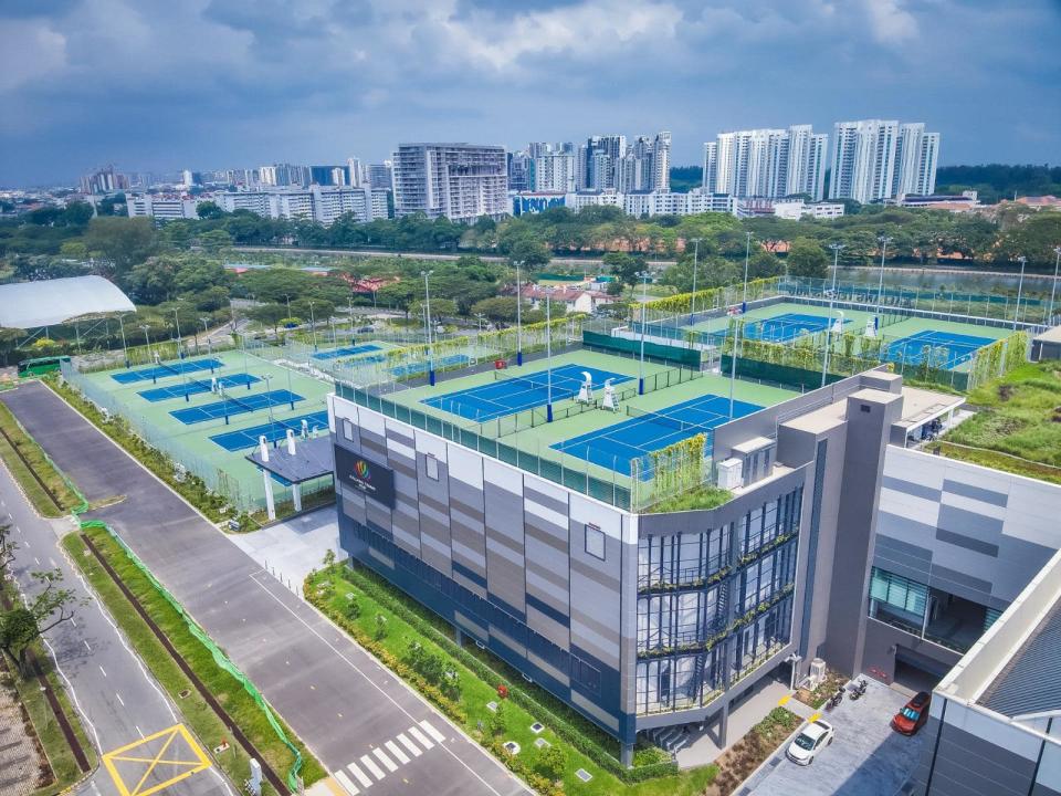 The Kallang Tennis Hub has 12 outdoor courts and seven indoor courts.