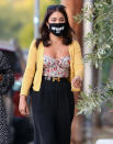 <p>Vanessa Hudgens grabs dinner with her mom (not pictured) on Wednesday night in Los Angeles. </p>