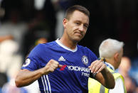 Football Soccer Britain - Chelsea v Burnley - Premier League - Stamford Bridge - 27/8/16 Chelsea's John Terry celebrates at full time Reuters / Eddie Keogh Livepic EDITORIAL USE ONLY. No use with unauthorized audio, video, data, fixture lists, club/league logos or "live" services. Online in-match use limited to 45 images, no video emulation. No use in betting, games or single club/league/player publications. Please contact your account representative for further details.