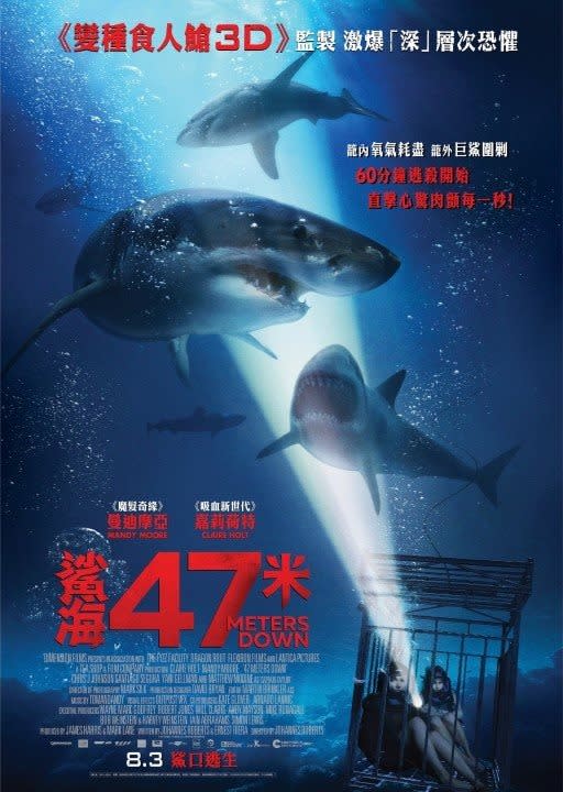 鯊海47米（47 Meters Under）（2019年）｜回顧6部著名鯊魚電影