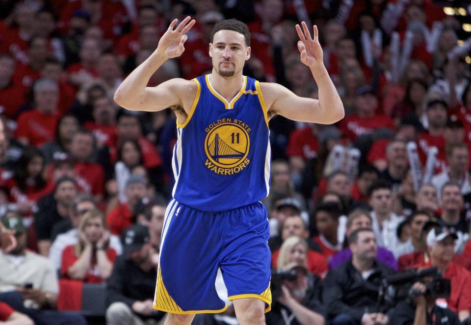 Klay Thompson。（AP Photo/Craig Mitchelldyer）