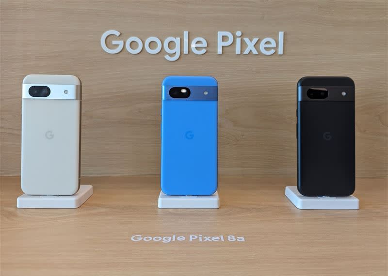 Google Pixel最新AI輕旗艦手機Pixel 8a今（8）天正式在台灣推出並開放預購。（圖／Google台灣提供）