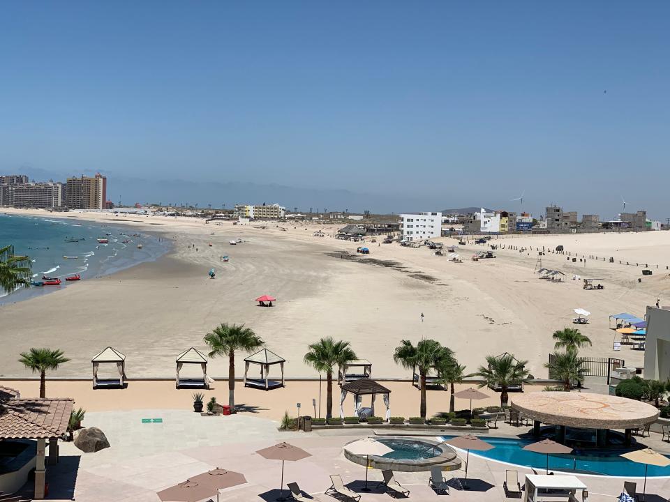 Hermosa Beach in Puerto Peñasco remained largely empty on Aug. 6, 2020. The city reopened the beach after nearly five months, due to the COVID-19 pandemic.