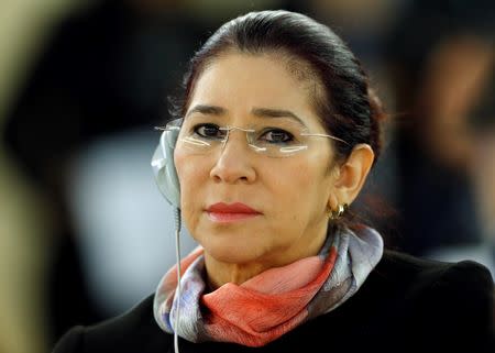 Cilia Flores, wife of Venezuela's President Nicolas Maduro attends the United Nations Human Rights Council for a special session in Geneva, Switzerland November 12, 2015. REUTERS/Denis Balibouse