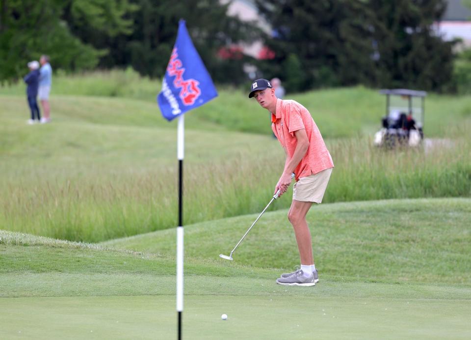 Russell Vande Poel helped Saugatuck finish seventh at the state tournament.