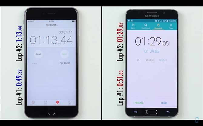 iPhone 6s Plus V.S. Galaxy Note 5的速度比賽！看完再決定買哪隻吧～